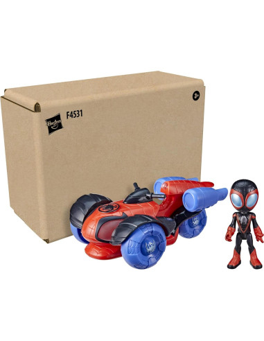 Coche de Juguete Glow Tech Hasbro Spidey y Amigos con Figura