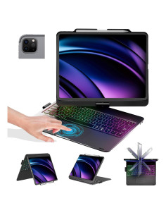 Funda Teclado BABG iPad Pro 12.9 y Air 13 Touchpad Negro