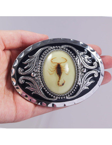 Hebilla de Cinturón Ovalada LAXPICOL Plata 9.5x7cm