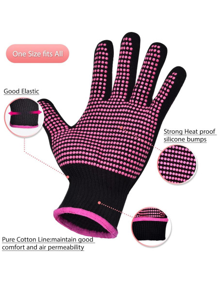 Guantes Resistentes al Calor MORGLES 2 Pcs para Estilizado Guantes Resistentes al Calor MORGLES 2 Pcs para Estilizado