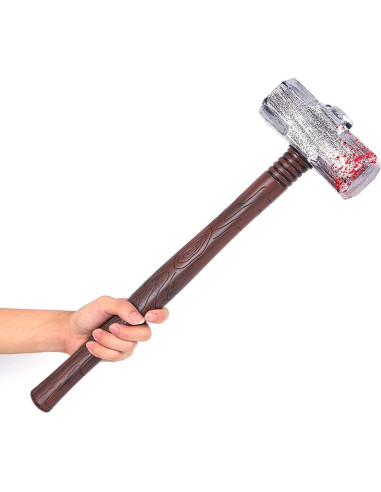 Martillo de plástico BinaryABC para disfraz de Halloween