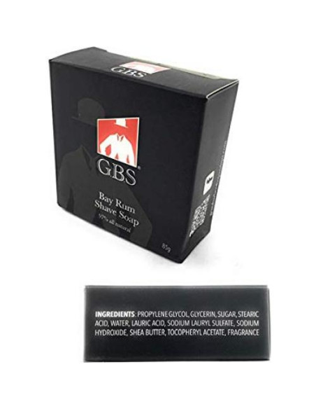 Jabón de Afeitar Natural G.B.S Bay Rum 100g - Espuma Rica Jabón de Afeitar Natural G.B.S Bay Rum 100g - Espuma Rica