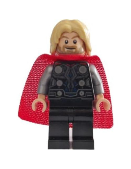 Minifigura LEGO Thor con Mjolnir y Rayo - 5 cm Minifigura LEGO Thor con Mjolnir y Rayo - 5 cm