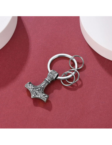 Llavero Martillo de Thor FaithHeart Acero Inoxidable 39.4x29mm