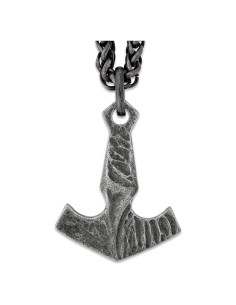 Collar Viking Mjolnir HAQUIL con Cadena de Trigo 60 cm