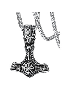 Collar Talisman Martillo de Thor FaithHeart Acero Inoxidable 55.88 cm