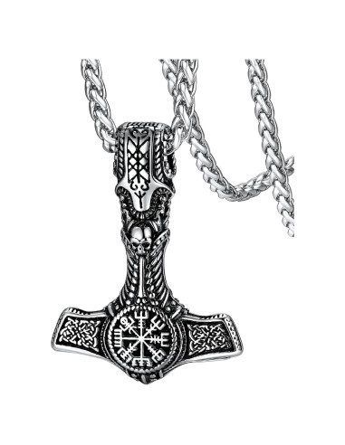 Collar Talisman Martillo de Thor FaithHeart Acero Inoxidable 55.88 cm