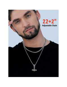 Collar Talisman Martillo de Thor FaithHeart Acero Inoxidable 55.88 cm 2