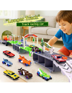 Camión de Dinosaurios Tubokoro con Pista 62 cm y 6 Coches 2