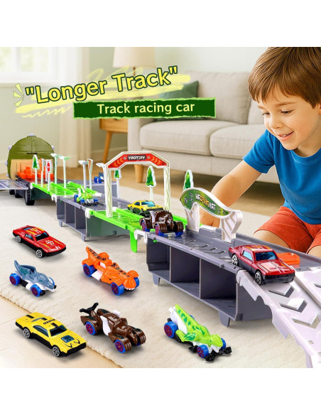 Camión de Dinosaurios Tubokoro con Pista 62 cm y 6 Coches Camión de Dinosaurios Tubokoro con Pista 62 cm y 6 Coches