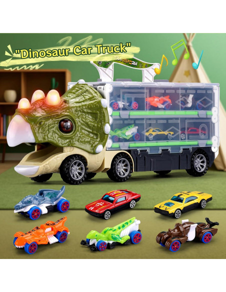 Camión de Dinosaurios Tubokoro con Pista 62 cm y 6 Coches Camión de Dinosaurios Tubokoro con Pista 62 cm y 6 Coches