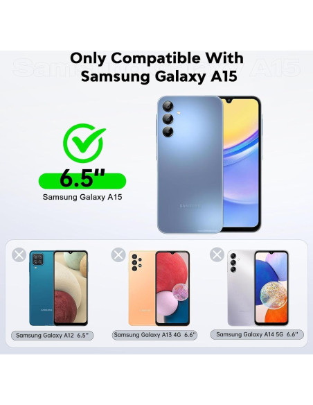 Funda LeYi para Samsung Galaxy A15 5G con Protector