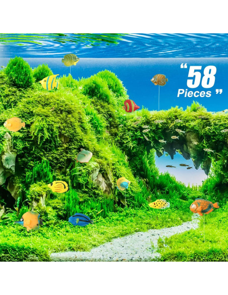 Juego de figuras de peces tropicales Lewtemi - 59 piezas Juego de figuras de peces tropicales Lewtemi - 59 piezas