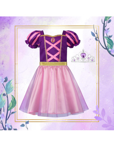 Vestido de Princesa ReliBeauty para Niñas 3-8 Años con Accesorios