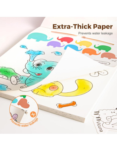 Libro de Pintura Acuarela Jar Melo para Niños 23 Páginas