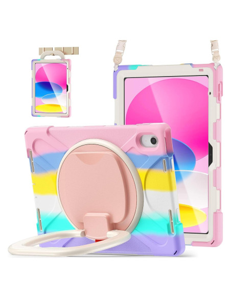 Funda BATYUE para iPad 11/10 Gen 10.9'' Rosa con Soporte Funda BATYUE para iPad 11/10 Gen 10.9'' Rosa con Soporte