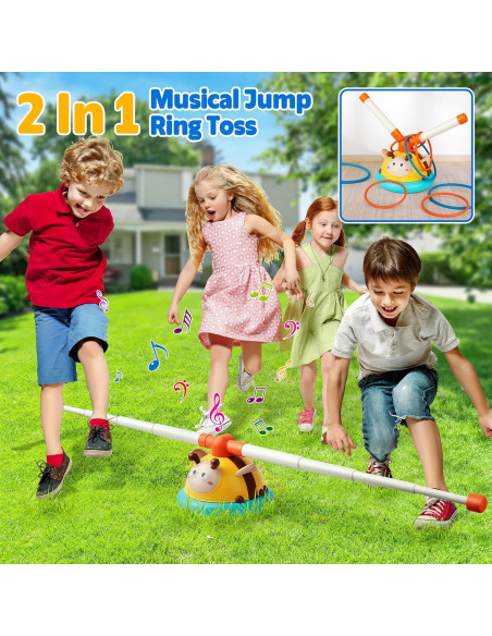 Juego de Anillos Musical 2-en-1 Billeeit para Niños 3-8 Años Juego de Anillos Musical 2-en-1 Billeeit para Niños 3-8 Años