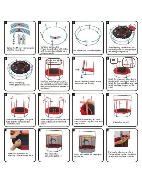 Trampolín Redondo Ajustable BLINWORLD para Niños 139.7cm Trampolín Redondo Ajustable BLINWORLD para Niños 139.7cm