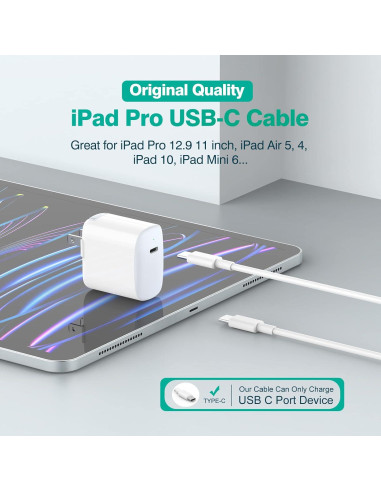 Cable USB C a USB C IFEART 2m Carga Rápida para MacBook
