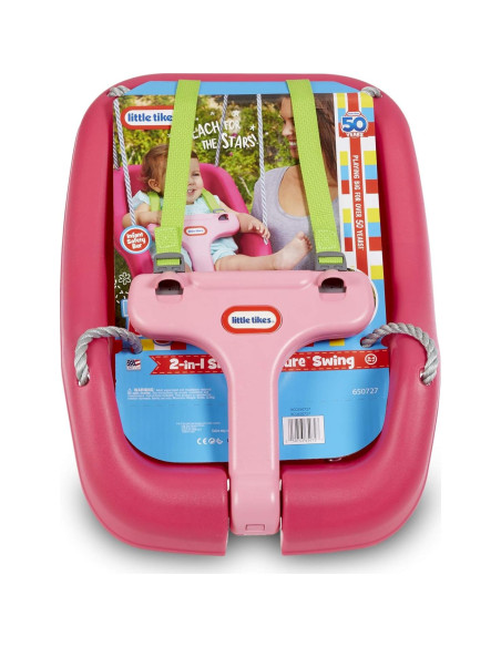Columpio 2-en-1 Little Tikes Magenta para Bebés y Niños Columpio 2-en-1 Little Tikes Magenta para Bebés y Niños