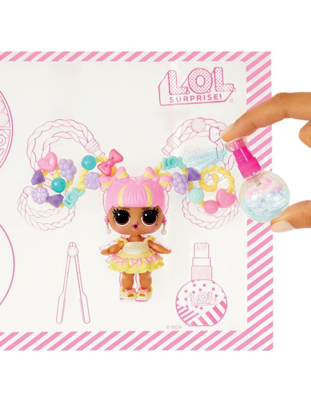 Juego de salón de cuentas para el cabello LOL Surprise - 100 cuentas, muñeca y más Juego de salón de cuentas para el cabello LOL Surprise - 100 cuentas, muñeca y más