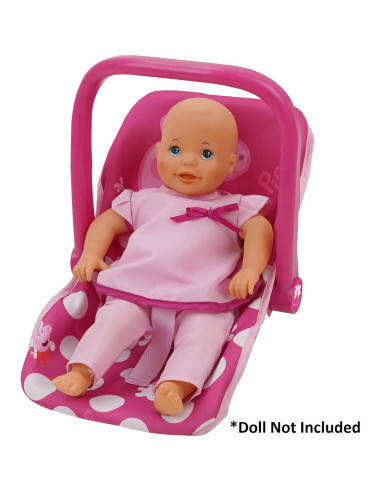 Silla de Auto para Muñecas Peppa Pig - Convertible y Segura