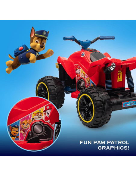 ATV 12V Paw Patrol Rojo para Niños - Juguete de Paseo Duradero ATV 12V Paw Patrol Rojo para Niños - Juguete de Paseo Duradero
