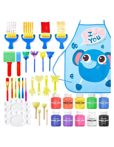 Juego de Pinturas Lavables Shuttle Art 33 Piezas para Niños