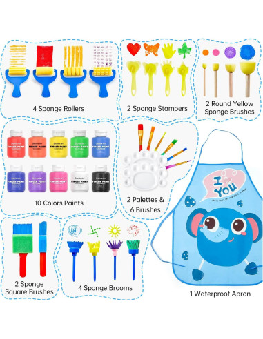 Juego de Pinturas Lavables Shuttle Art 33 Piezas para Niños