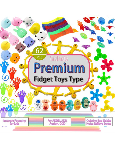 Juego de 498 Juguetes de Fiesta Premium para Niños 3-10 Años