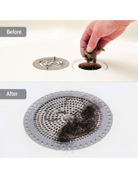 Protector de Drenaje de Ducha TUB RING ShowerRing Gris Protector de Drenaje de Ducha TUB RING ShowerRing Gris