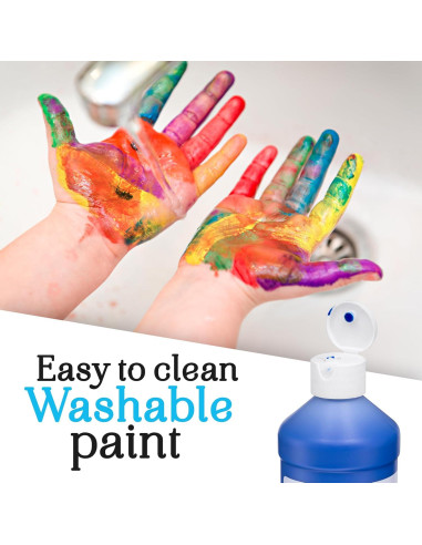 Pintura Lavable Positiva para Niños - 8 Colores 473 ml