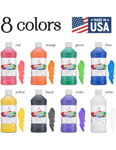 Pintura Lavable Positiva para Niños - 8 Colores 473 ml