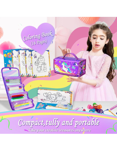 Conjunto de 56 Marcadores Lavables Weirtoya Unicornio