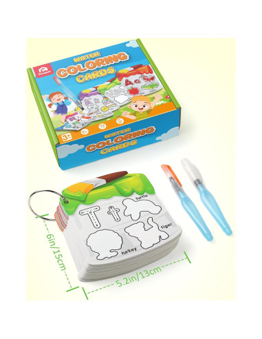 Tarjetas de Pintura con Agua Coogam para Aprender el Alfabeto