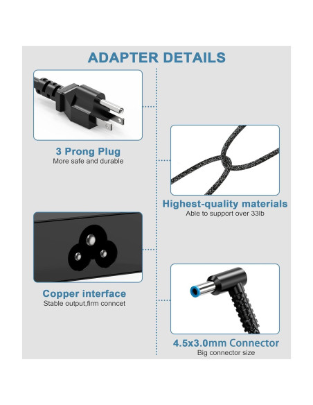 Cargador Laptop 65W HP Spectre Envy Probook Adaptador Cargador Laptop 65W HP Spectre Envy Probook Adaptador