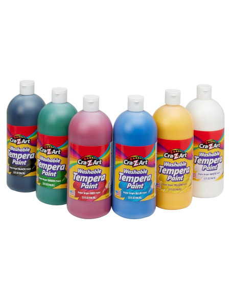 Pintura Tempera Lavable Cra-Z-Art 6 Colores 192oz Total Pintura Tempera Lavable Cra-Z-Art 6 Colores 192oz Total