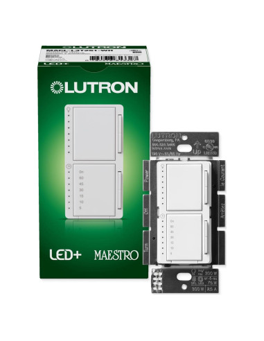 Dimer y Temporizador Lutron Maestro LED+ 75W Blanco