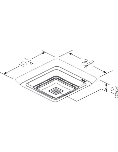Cubierta de rejilla altavoz Bluetooth Broan FG800SPK LED Cubierta de rejilla altavoz Bluetooth Broan FG800SPK LED