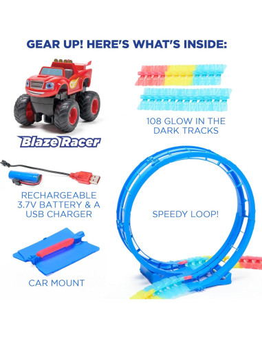 Pista de Carreras Blaze TurboTwist - Set de Juego STEM 117 Piezas