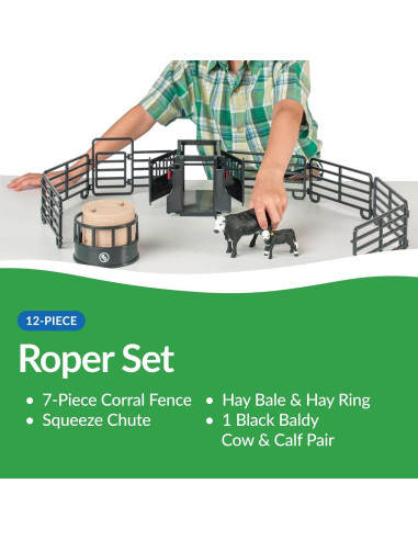 Conjunto de Rancho Black Angus 6666 Big Country Toys - Juego Realista