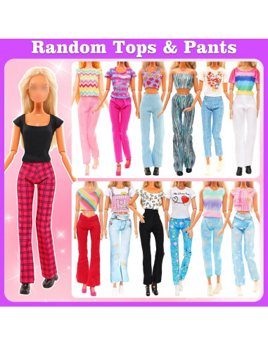 BARWA 94 PCS Ropa de Muñeca Sirena Princesa con Lentejuelas