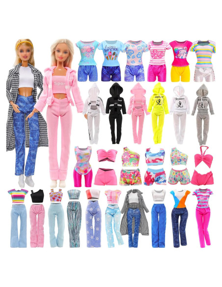8 Conjuntos de Ropa para Muñecas 29 cm BEABARZA Moda y Deporte 8 Conjuntos de Ropa para Muñecas 29 cm BEABARZA Moda y Deporte