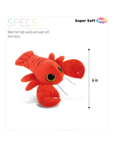 DolliBu Peluche Langosta Roja 15 cm - Suave y Abrazable
