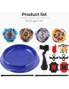 Conjunto de Batalla GOIJRER Avatar Attack con 4 Trompos y 2 Lanzadores 2