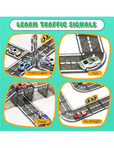 Juego de Piezas Magnéticas de Carretera SKTMYY 32 Piezas