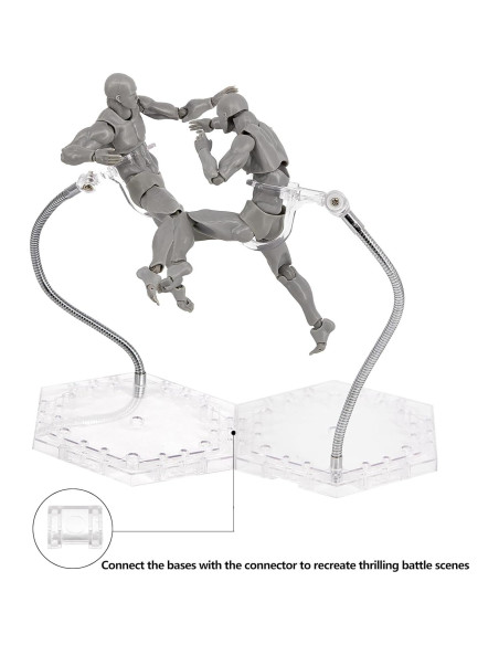 Soporte para Figuras de Acción Transparentes YF068 - Paquete de 3 Soporte para Figuras de Acción Transparentes YF068 - Paquete de 3