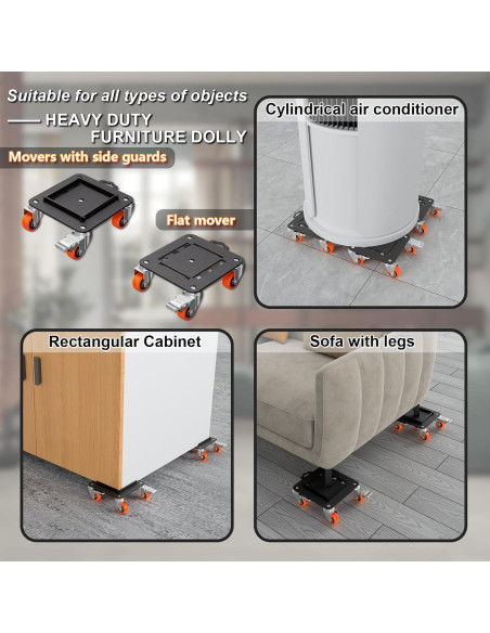 Dolly de Muebles MYUEA 5 Ruedas 1498 kg con Guardas Dolly de Muebles MYUEA 5 Ruedas 1498 kg con Guardas