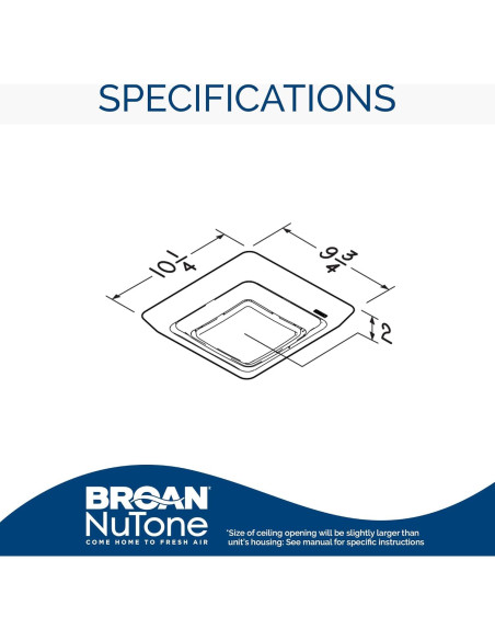 Rejilla Iluminada LED Broan-NuTone FG600S para Baño Rejilla Iluminada LED Broan-NuTone FG600S para Baño