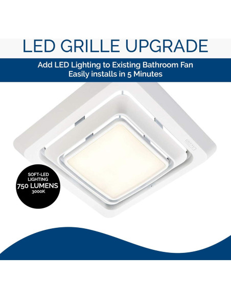 Rejilla Iluminada LED Broan-NuTone FG600S para Baño Rejilla Iluminada LED Broan-NuTone FG600S para Baño